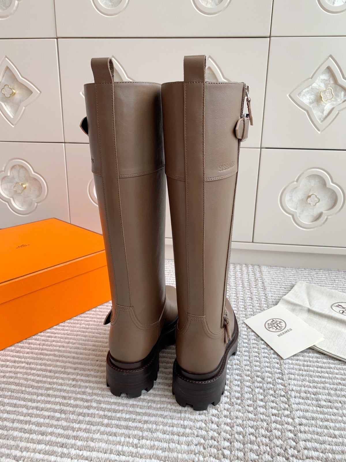 JAIME BOOT IN CEDAR BROWN CALFSKIN