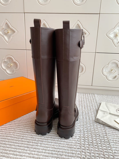 JAIME BOOT IN CHOCOLATE BROWN CALFSKIN