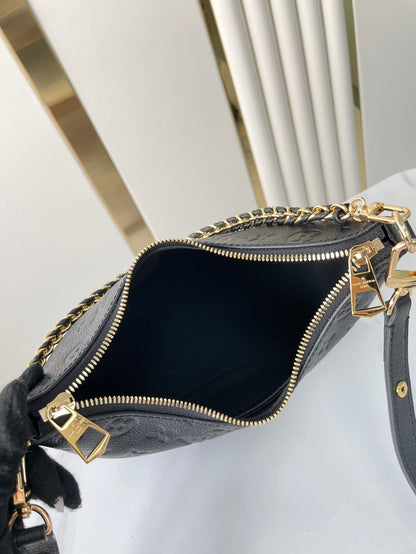 BOULOGNE 29 IN BLACK MONOGRAM EMPREINTE LEATHER GOLD HARDWARE