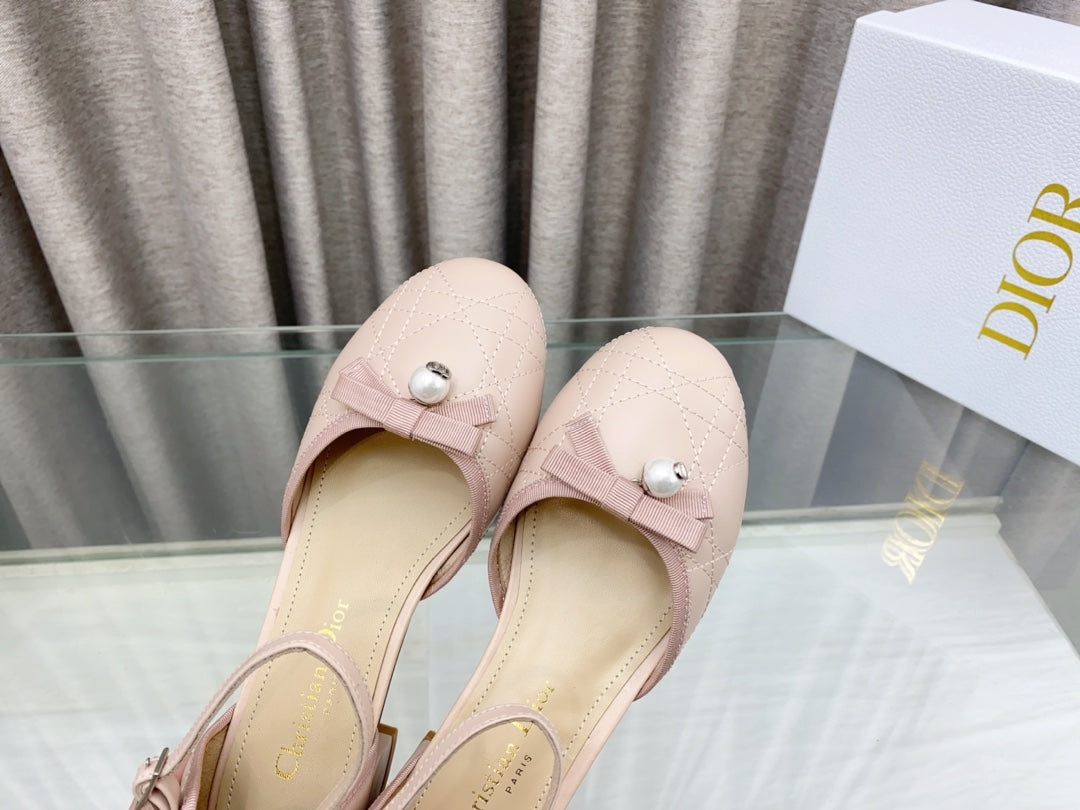 PEARL MARY JANE PUMP IN LIGHT PINK LAMBSKIN 30 MM