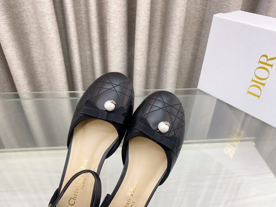 PEARL MARY JANE PUMP IN BLACK LAMBSKIN 30 MM