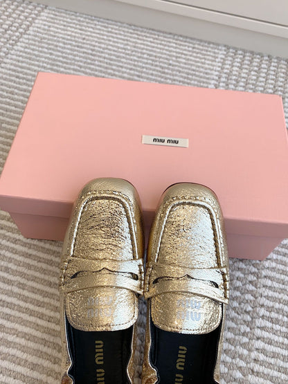 NAPPA LOAFERS IN GOLD METALLIC LAMBSKIN