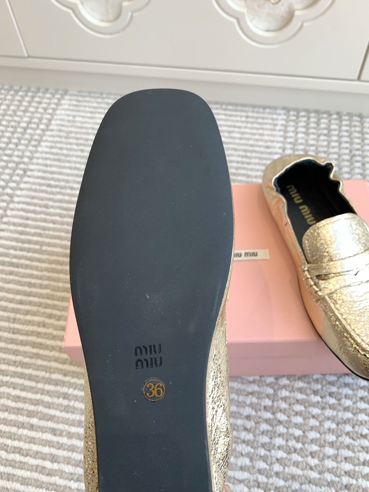 NAPPA LOAFERS IN GOLD METALLIC LAMBSKIN
