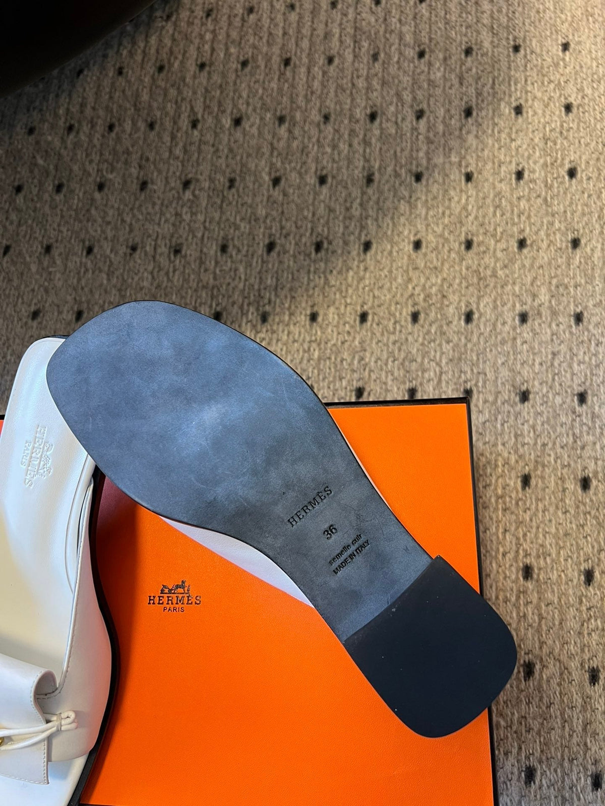 ILOT 55 MM SANDAL IN WHITE CALFSKIN