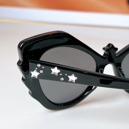 CRYSTAL STUDDED CAT-EYE FRAME SUNGLASSES GG1095S IN ACETATE