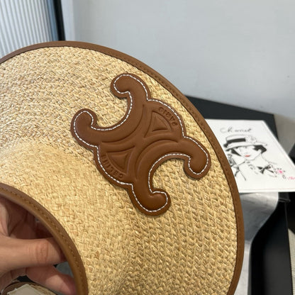 WIDE BRIM HALF HEAD HAT MODEL 650339 IN NATURAL RAFFIA STRAW