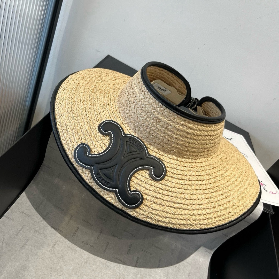 WIDE BRIM HALF HEAD HAT MODEL 650340 IN NATURAL RAFFIA STRAW