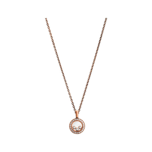 HAPPY HEART DIAMOND PINK GOLD NECKLACE