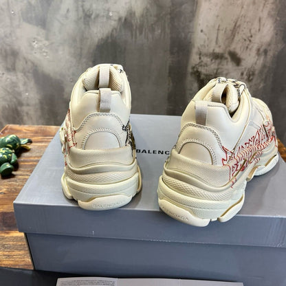 TRIPLE S SNEAKER DIY METAL IN WHITE CALFSKIN