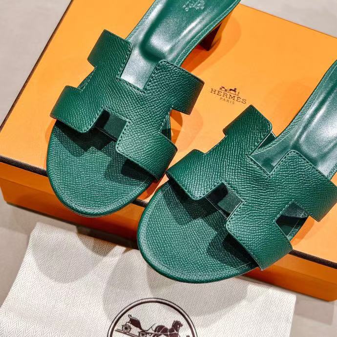 0ASIS SANDAL EPSOM CALFSKIN DARK GREEN