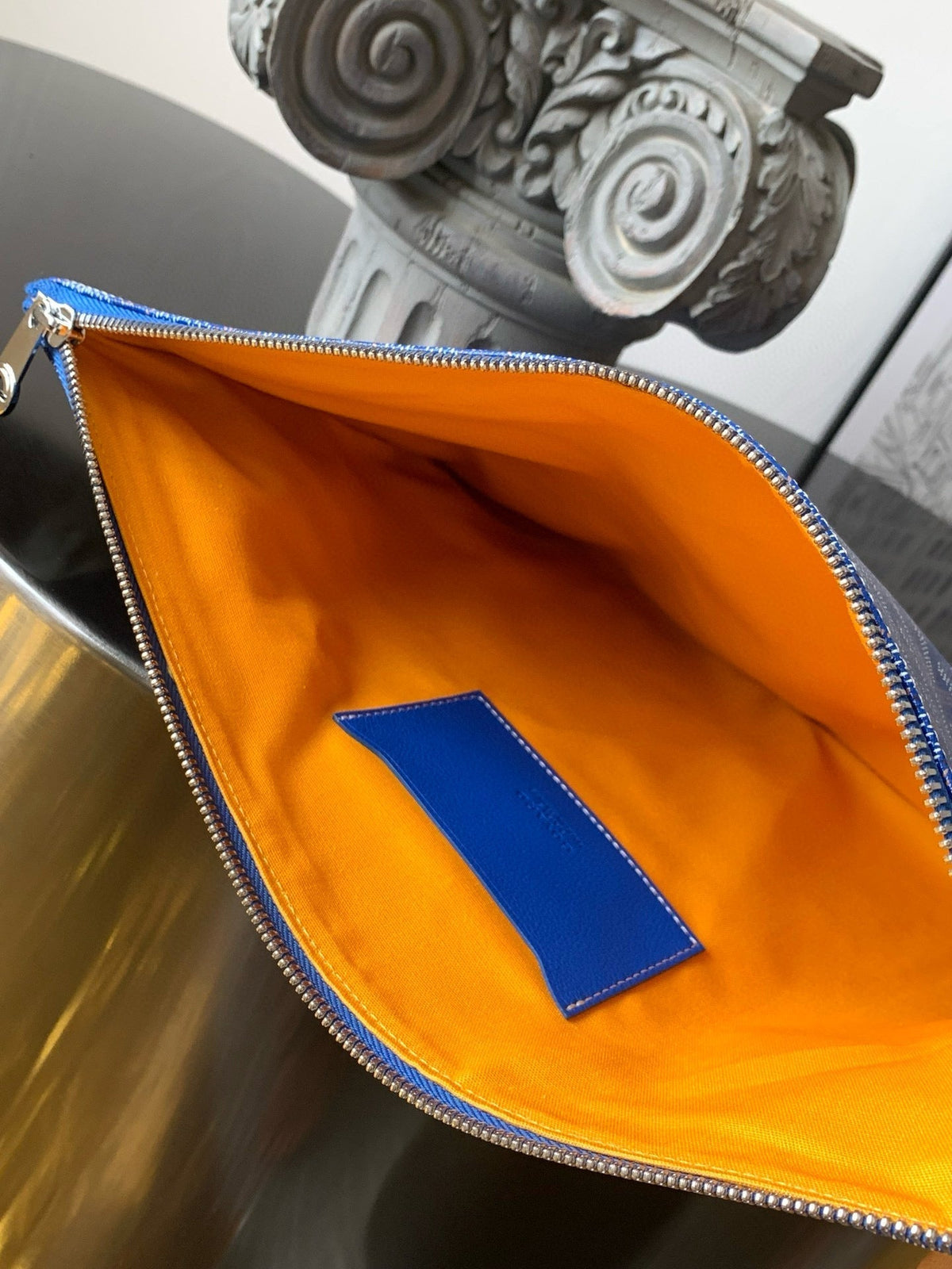 SENAT POCHETTE IN SKY BLUE GOYARDINE CANVAS