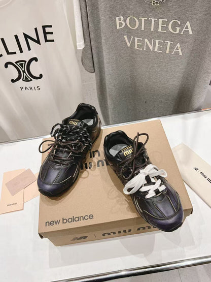 NBxMIU SNEAKER 530 IN BLACK CALFSKIN