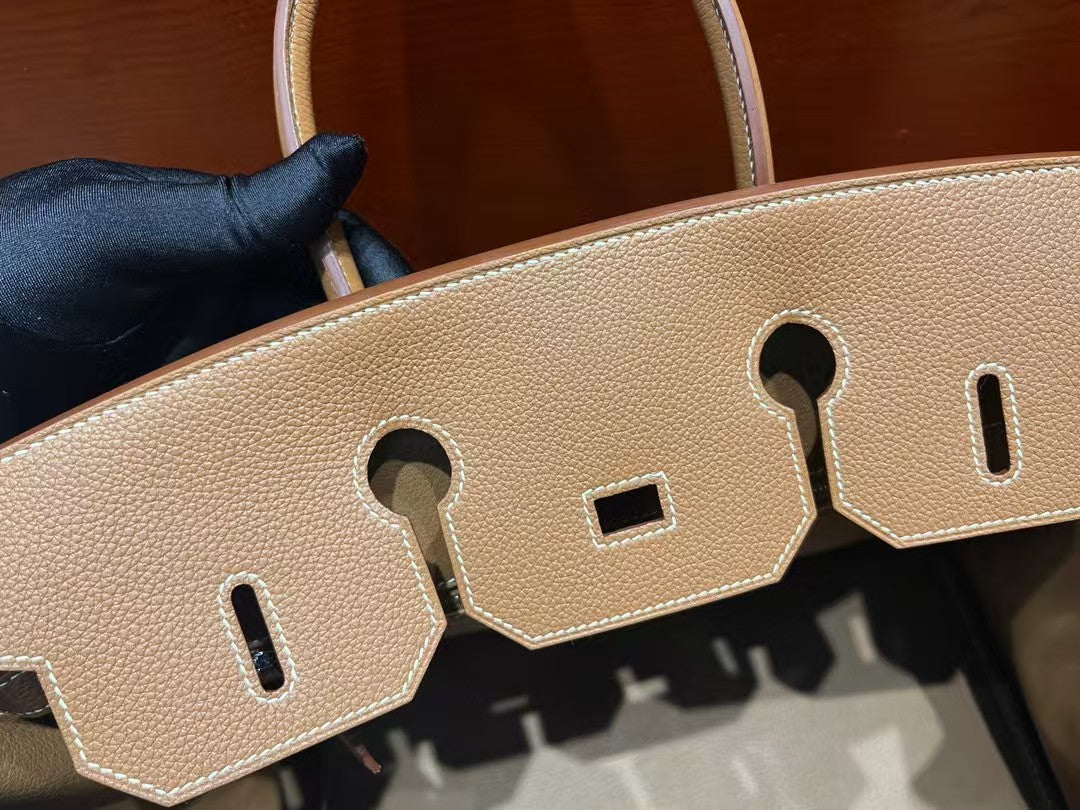 HM BIRKIN 35CM BAG BROWN CALFSKIN SILVER HARDWARE