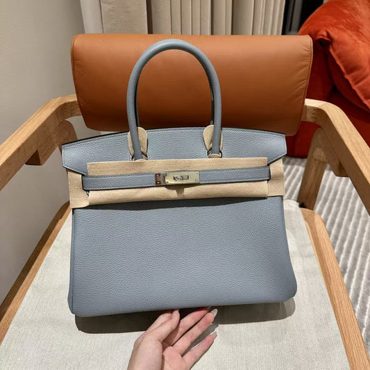 HM BIRKIN 30CM CLOUD BLUE TOGO LEATHER SILVER HARDWARE