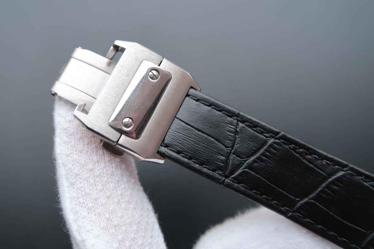 SANTOS 100 39MM STEEL CASE WHITE DIAL