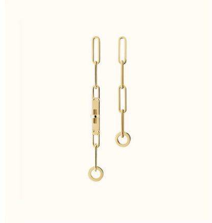 KELLY CHAINE EARRINGS VERY SMALL MODEL YELLOW GOLD