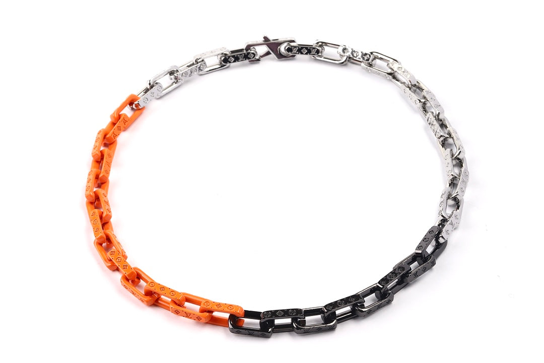 LOUIS VUITTON ORANGE BAMBOO SPLICING NECKLACE