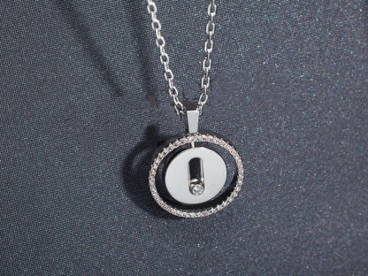 LUCKY MOVE PM NECKLACE SILVER DIAMOND