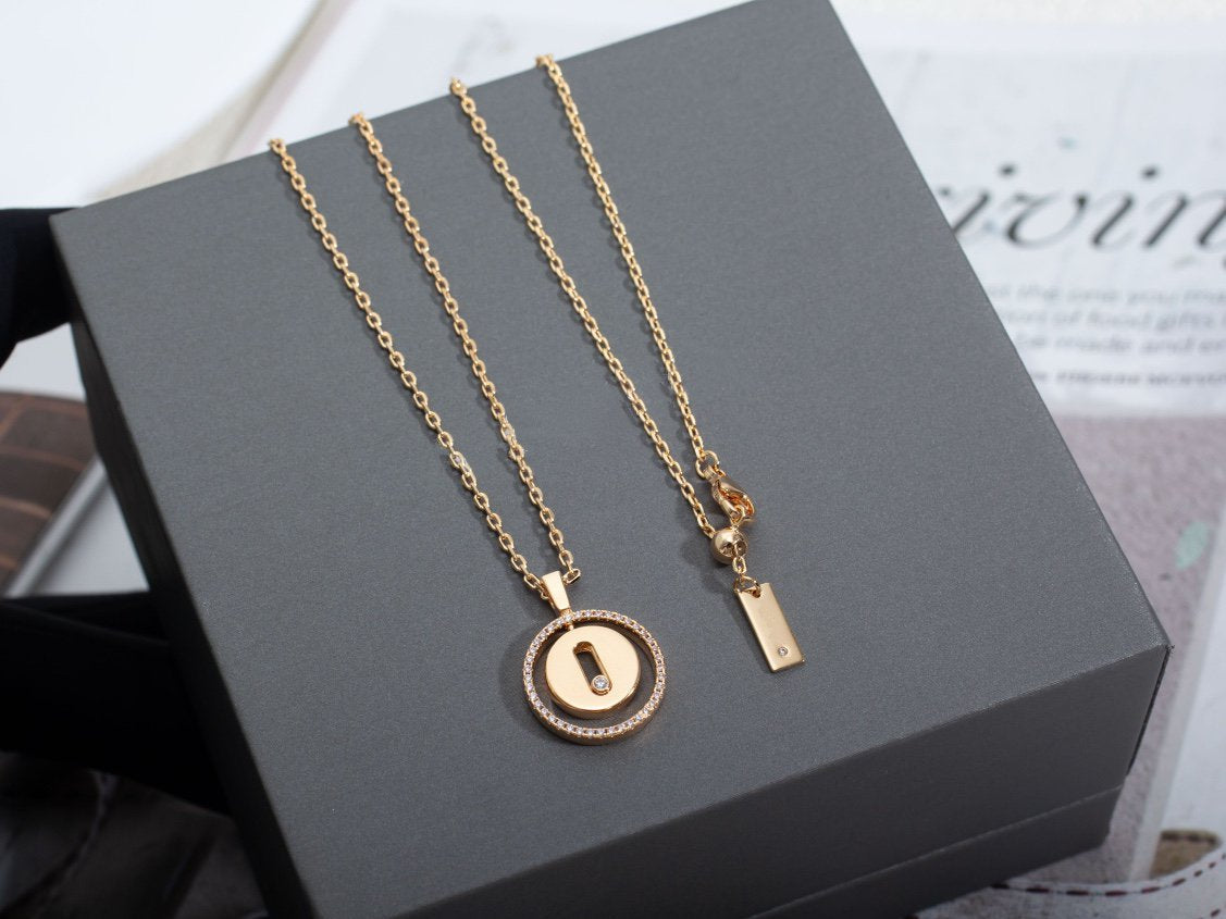 LUCKY MOVE PM NECKLACE PINK GOLD DIAMOND