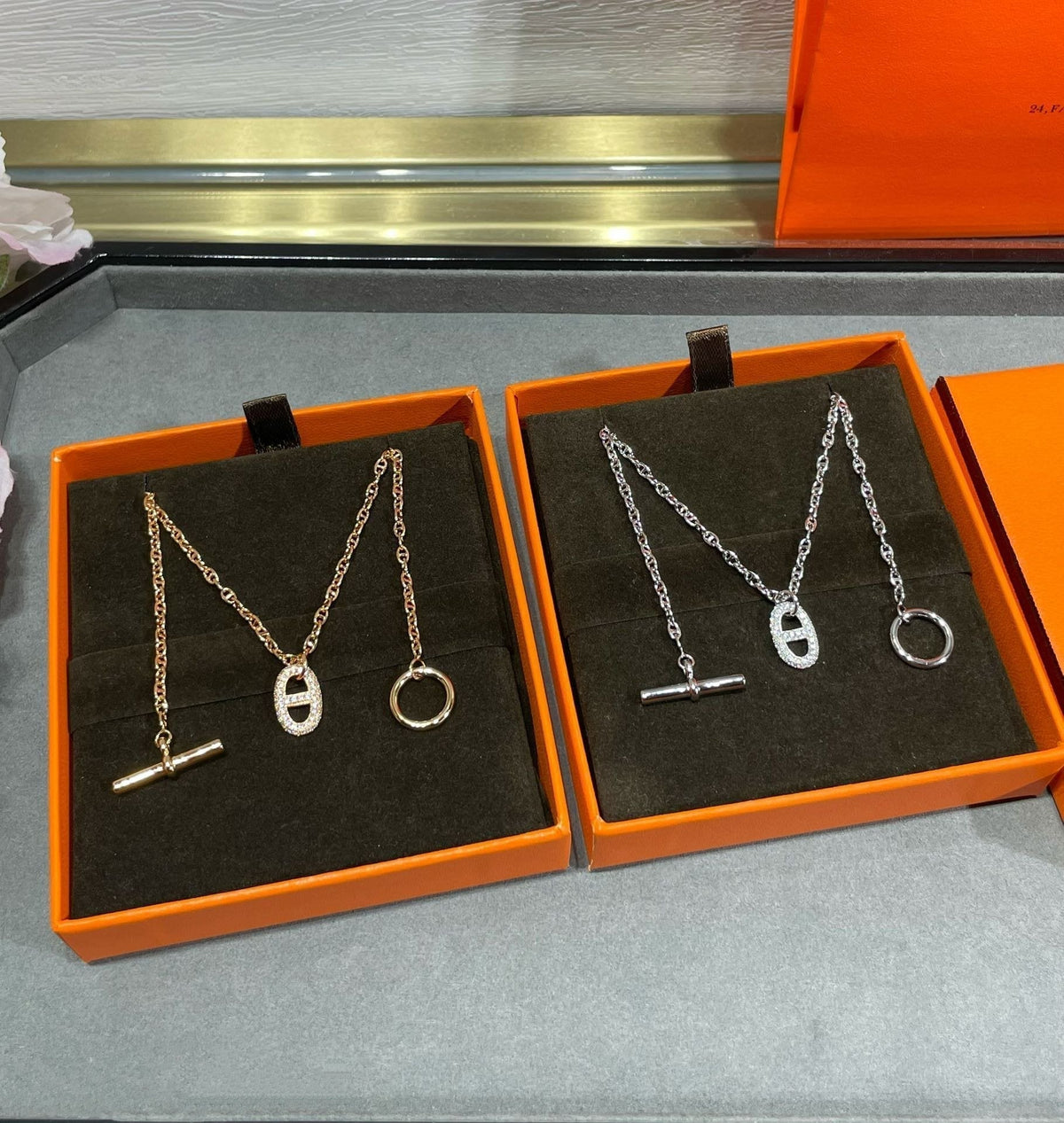 ADVANCED SEIKO HM DIAMOND PIG NOSE NECKLACE
