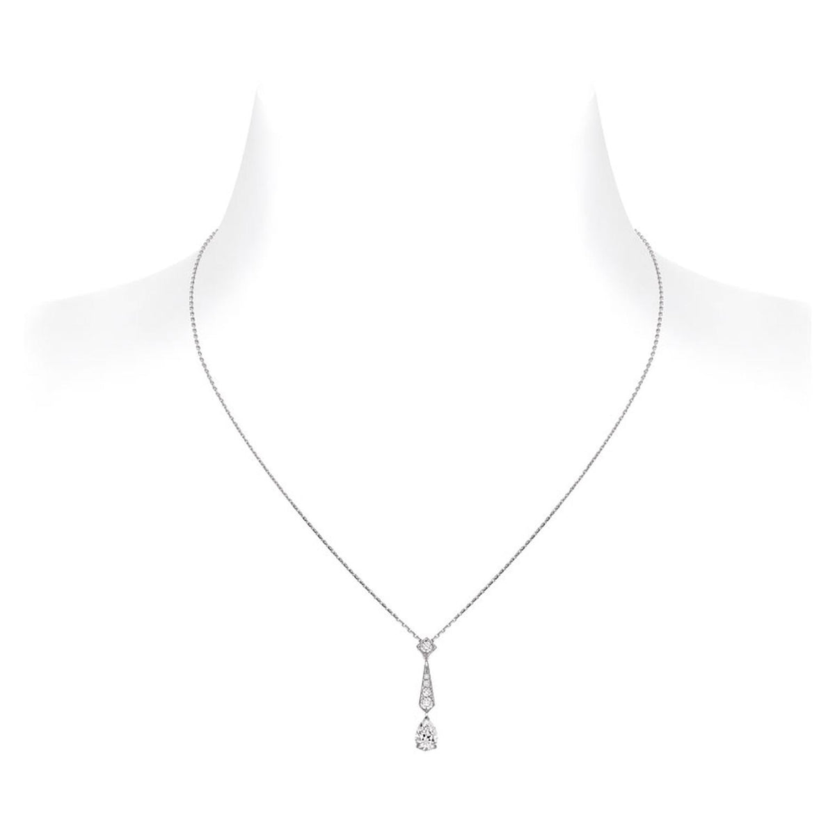 JOSEPHINE SILVER DIAMOND NECKLACE