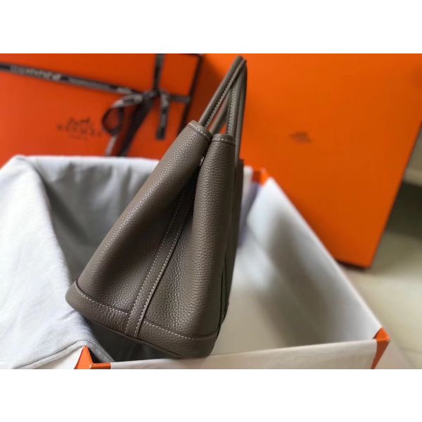 HERM Garden Party 30 Bag In Taupe Taurillon Leather