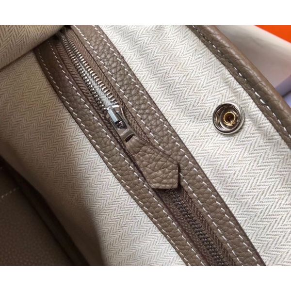HERM Garden Party 30 Bag In Taupe Taurillon Leather