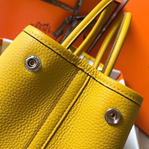 HERM Garden Party 30 Bag In Yellow Taurillon Leather