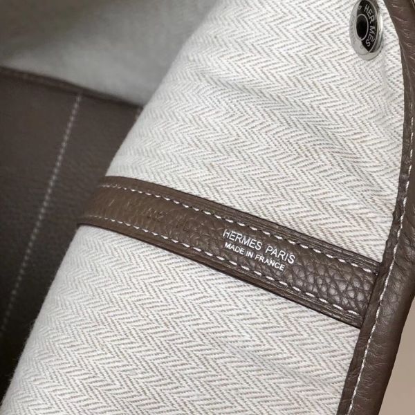 HERM Garden Party 36 Bag In Taupe Clemence Leather