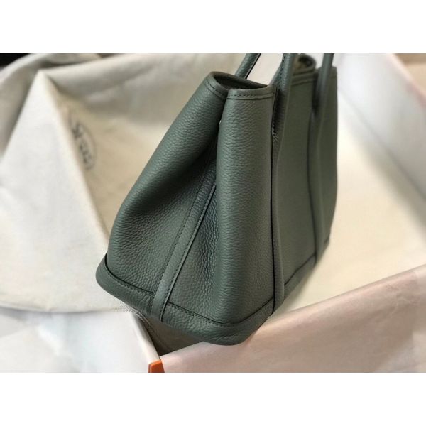 HERM Garden Party 36 Bag In Vert Amande Clemence Leather