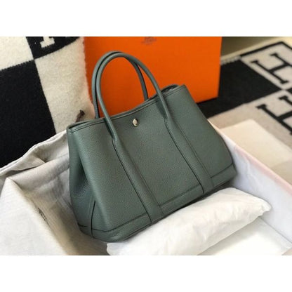 HERM Garden Party 36 Bag In Vert Amande Clemence Leather