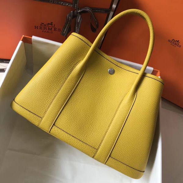 HERM Garden Party 36 Bag In Yellow Clemence Leather