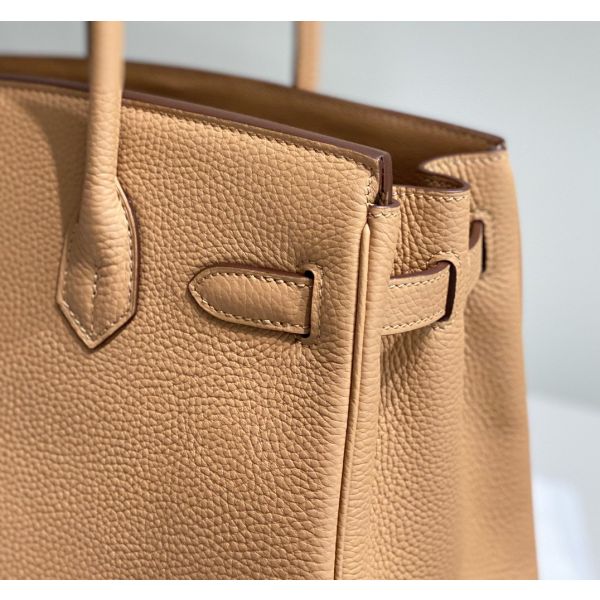 HERM Birkin 30cm Bag In Chai Clemence Leather GHW