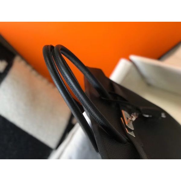 HERM Birkin 30cm Bag In Black Clemence Leather PHW