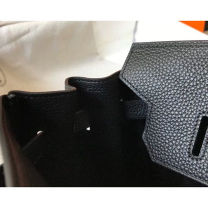 HERM Birkin 30cm Bag In Black Clemence Leather PHW