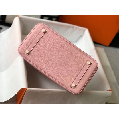 HERM Birkin 30cm Bag In Pink Clemence Leather GHW