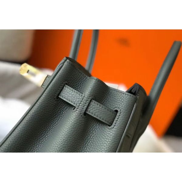 HERM Birkin 30cm Bag In Vert Amande Clemence Leather GHW