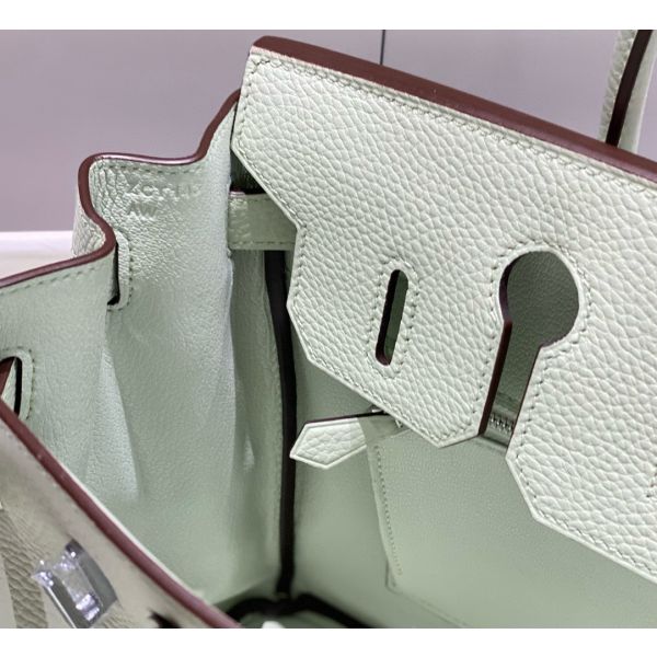 HERM Birkin 30cm Bag In Vert Fizz Clemence Leather PHW