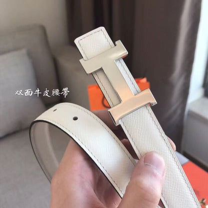 HERM Mini Constance 24mm Reversible Belt Taupe/White