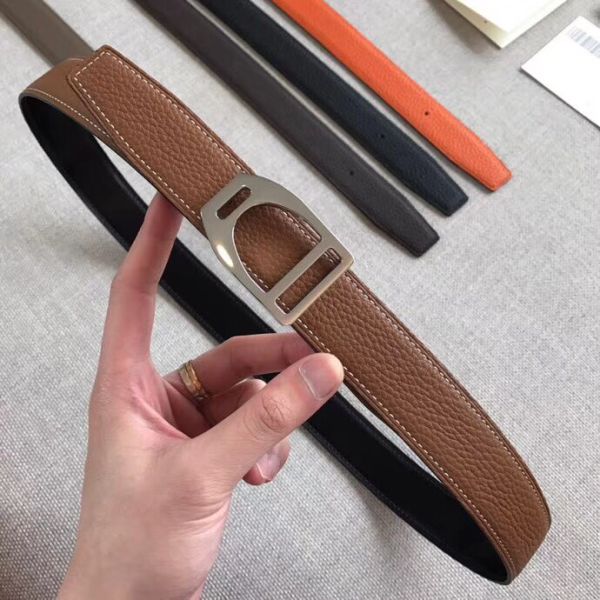 HERM Etrier Buckle Belt & Brown Clemence 32 MM Strap
