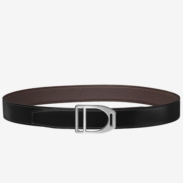 HERM Etrier Buckle Belt & Chocolate Clemence 32 MM Strap