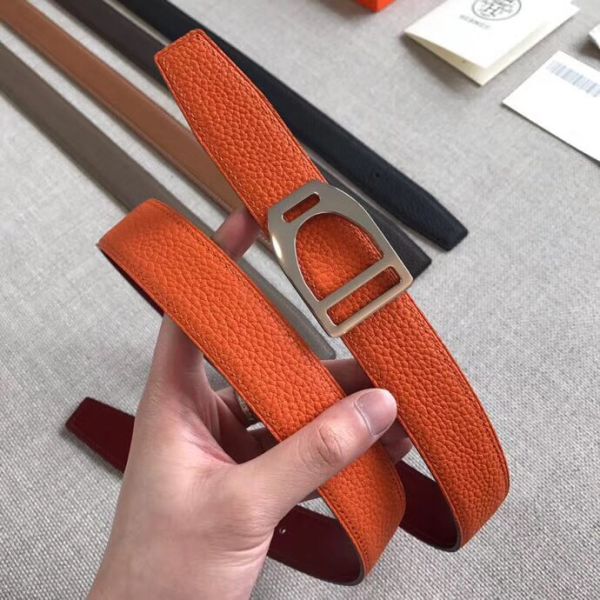 HERM Etrier Buckle Belt & Orange Clemence 32 MM Strap