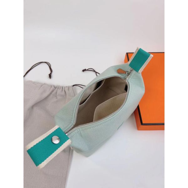 HERM Bride-a-Brac Large Case in Light Green Canvas