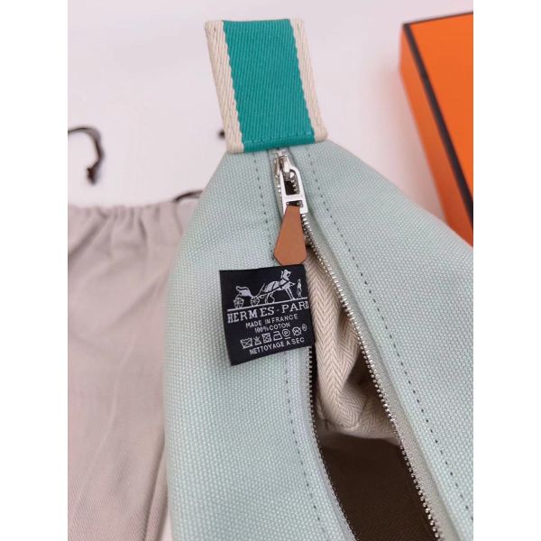 HERM Bride-a-Brac Large Case in Light Green Canvas
