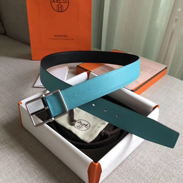 HERM Bleu Obscur Saddle 38MM Reversible Belt