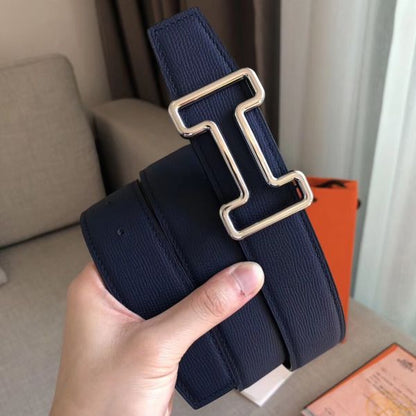 HERM Tonight 38MM Reversible Belt In Navy/Black Epsom Leather