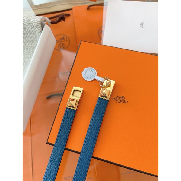 HERM Rivale 18 Belt in Blue Epsom Calfskin