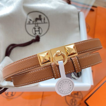HERM Rivale 18 Belt in Gold Epsom Calfskin