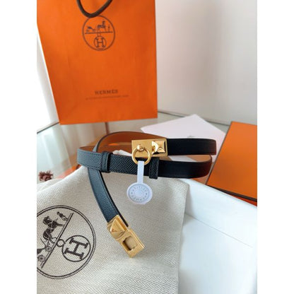 HERM Rivale 18 Belt in Black Epsom Calfskin