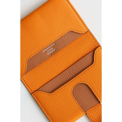 HERM R.M.S Card Holder in Apricot Evergrain Calfskin